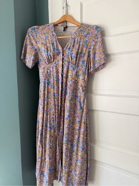 Nobody’s Child floral tea length dress w 3/4 sleeves size 14 (runs small)